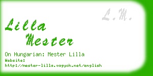 lilla mester business card